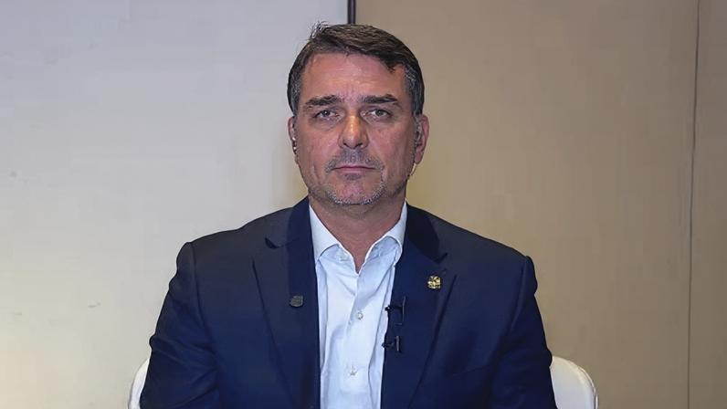 O senador e pré-candidato à Presidência da República pelo PL, Flávio Bolsonaro