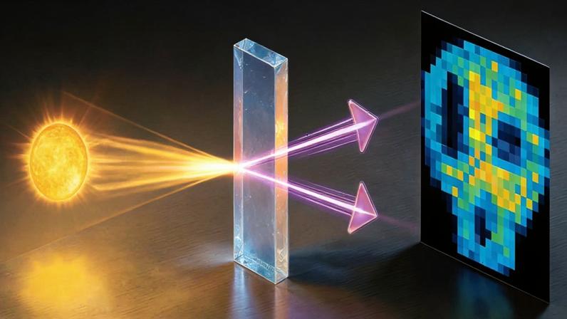 Luz solar foi usada para criar imagens quânticas sem necessidade de lasers. (Imagem: W. Zhang (Universidade de Xiamen))