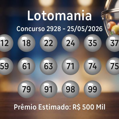 Lotomania: números sorteados no concurso 2928 são divulgados