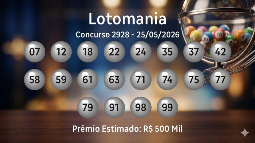 Lotomania: veja os números sorteados no concurso 2928