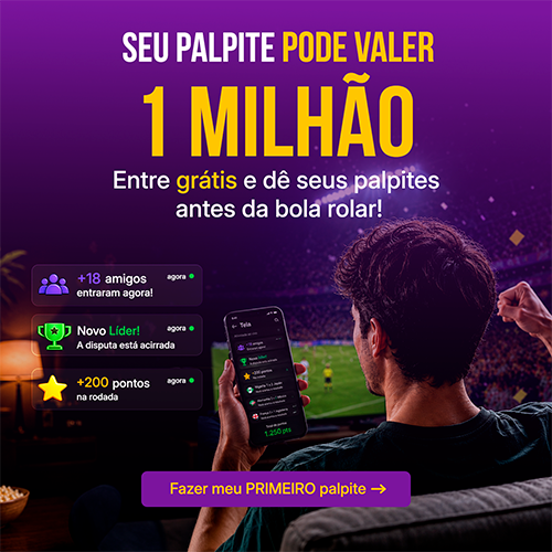 Bolão das Seleções do Tela. Participe grátis e concorra a R$1Milhão em prêmios!