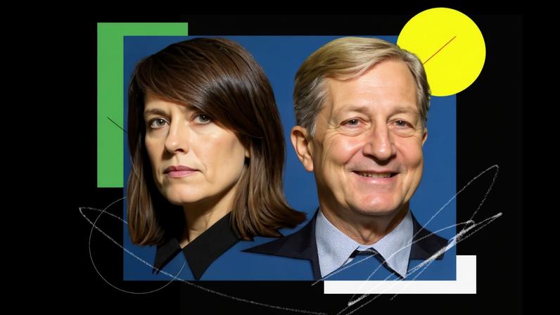 LOS ANGELES CA MAY 5 2026 Democratic gubernatorial candidate Tom Steyer during a debate with other candidates at East...