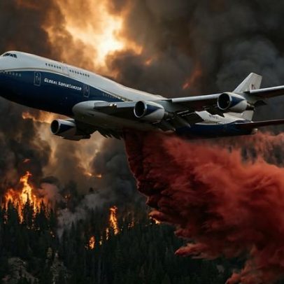 Avião-bombeiro gigante com alcance intercontinental encerra operações