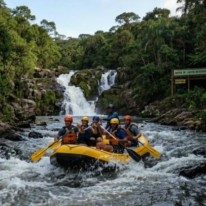 Capital Nacional do Turismo de Aventura fica a 250 km de São Paulo com 70 cachoeiras