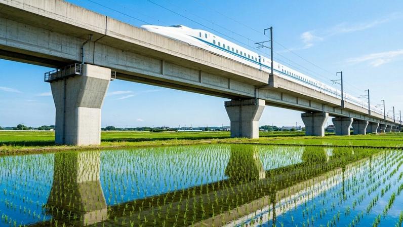 Ponte ferroviária de 164 km na China sustenta trens-bala
