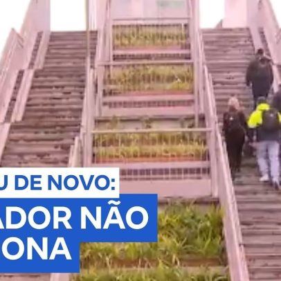 Falha no elevador da passarela das barcas afeta idosos e cadeirantes