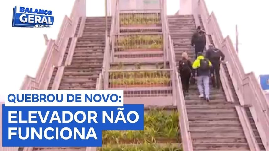 Falha no elevador da passarela das barcas afeta idosos e cadeirantes