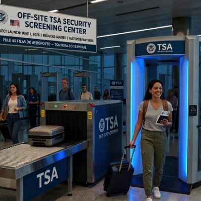 EUA prometem reduzir filas de embarque com projeto de inspeção fora de aeroportos
