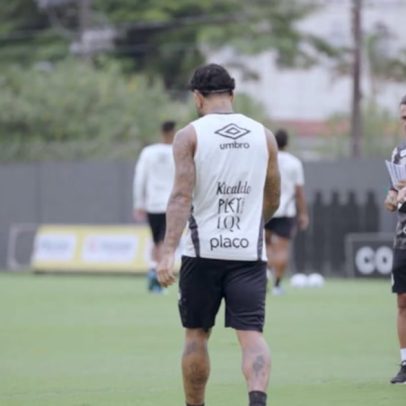 Santos realiza último treino antes de duelo com RB Bragantino pelo Brasileirão