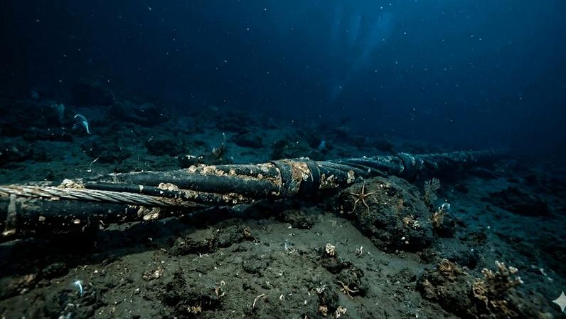Os cabos submarinos são instalados no fundo dos oceanos e transportam dados entre países e continentes