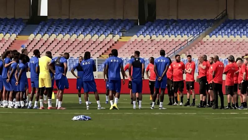 Treino da seleção da República Democrática do Congo (Reuters)