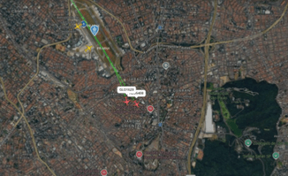 Aviões ficaram a 22 metros um do outro