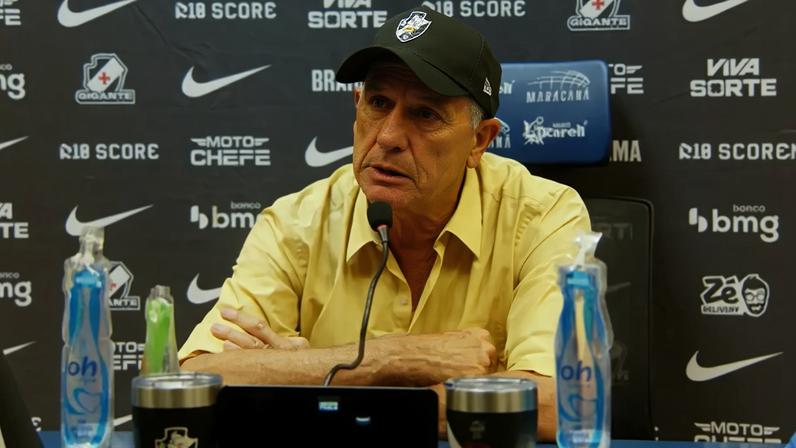 Renato Gaúcho na coletiva do Vasco (Foto: Reprodução/VascoTV)