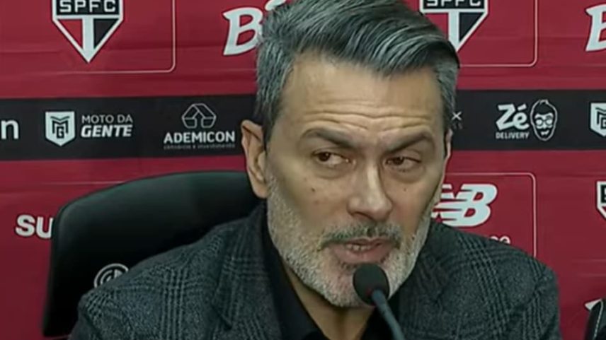 Rui Costa falou em coletiva de imprensa (Foto: Reprodução)