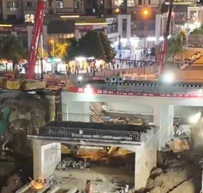Vídeo mostra viaduto enorme instalado em 24 horas na China