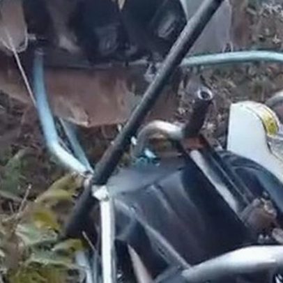 Aeronave ultraleve faz pouso forçado em área de mata na Grande BH