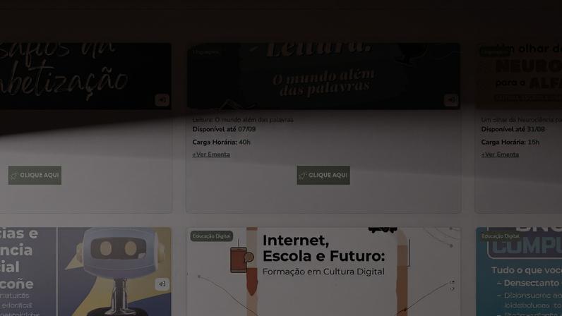 Imagem: Plataforma EaD " Instituto GRPCOM (Foto: Fabiane Maria Picheth)