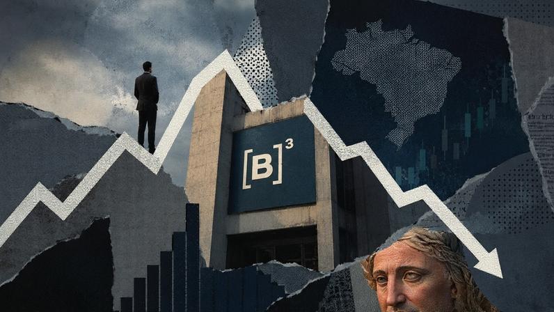 Tempestade perfeita marca saída do investidor estrangeiro da B3 (Foto: Ilustração Gazeta do Povo - com DALL-e)