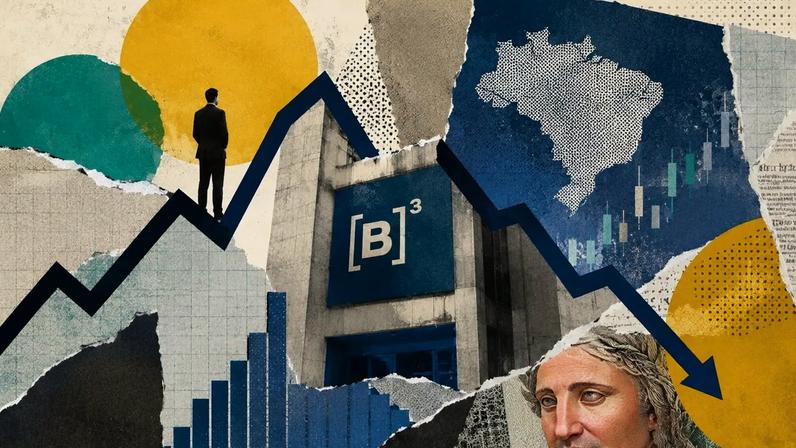 Tempestade perfeita marca saída do investidor estrangeiro da B3 (Foto: Ilustração Gazeta do Povo - com DALL-e)