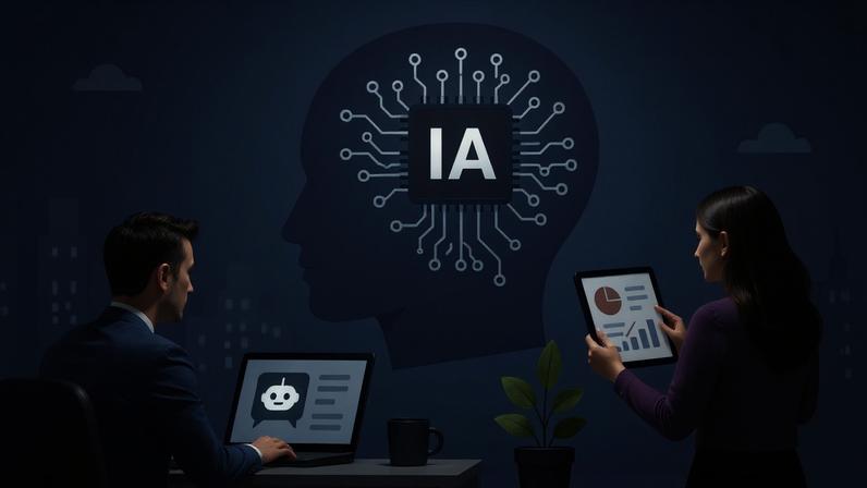 A inteligência artificial já influencia decisões, produtividade e estratégias de empresas em diferentes setores (Imagem gerada por IA)