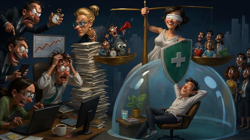 Empresas deverão mapear riscos à saude mental dos trabalhadores (Foto: Ilustração Gazeta do Povo - com DALL-e)