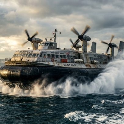 Hovercraft gigante de 56 m cruza o Canal da Mancha em 35 minutos