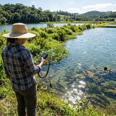 Lago no quintal para peixes transforma fazenda em santuário de vida selvagem