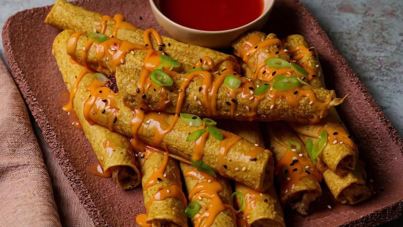 Receita de Crab Rangoon em taquitos