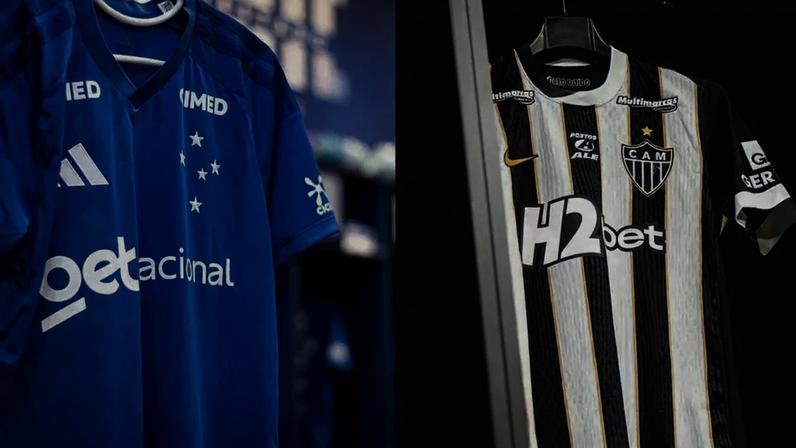 Cruzeiro x Atlético (Foto: Reprodução Cruzeiro e Atlético)