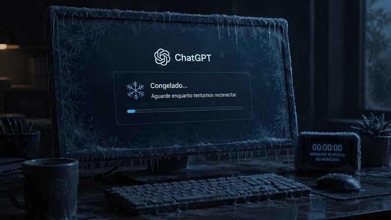 O “inverno da IA” é o nome dado aos períodos em que o hype da inteligência artificial entra em colapso (Imagem gerada com inteligência artificial )