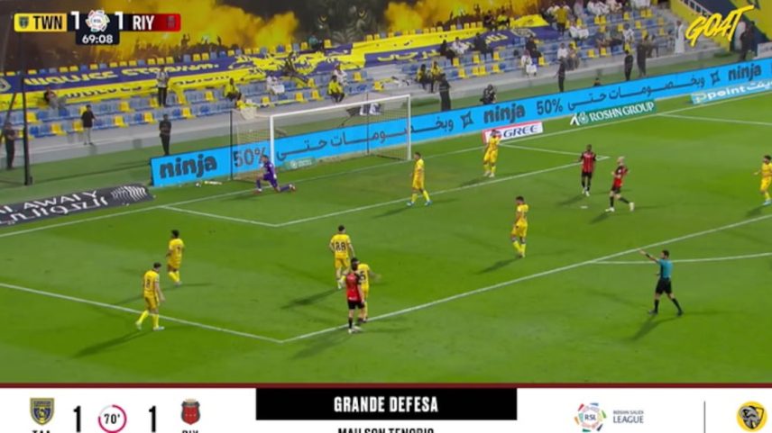 Al Taawoun - Al Riyadh 1 - 1 | DEFESA DO GOLEIRO - Mailson Tenorio