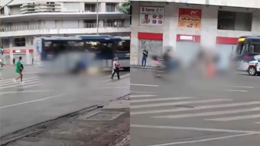 No coletivo havia dois passageiros e ninguém ficou ferido