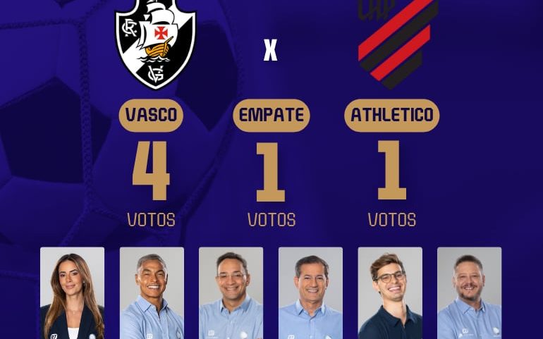 Vasco e Athletico se enfrentam pela 15ª rodada do Brasileirão na tela da Record
