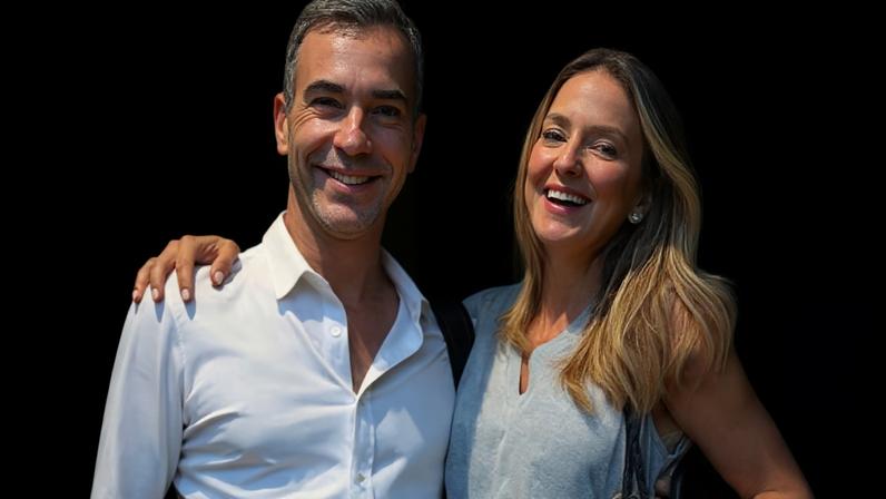 César Tralli exibe presente feito pela filha de 6 anos