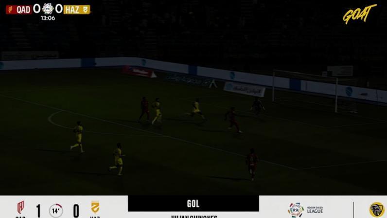 Al Qadisiya vence Al Hazem 1 a 0 com gol de Julian Quinones