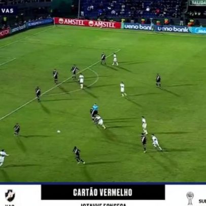 João Vitor recebe cartão vermelho durante jogo