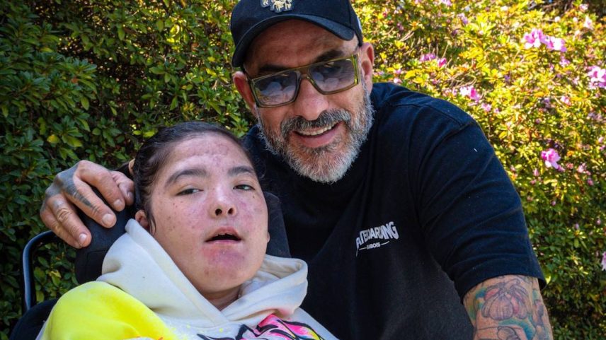 INSPIRAÇÃO Chef Fogaça e a filha Olívia, que tem síndrome rara: tratamento com cannabis medicinal ajudou a controlar convulsões e melhorou o bem-estar da menina (Henrique Tarricone/Divulgação)