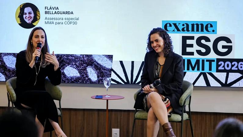 Flávia Bellaguarda, assessora especial do Ministério do Meio Ambiente e Mudança do Clima para a COP30, abordou o avanço das discussões sobre os chamados “mapas do caminho”, durante o ESG Summit da EXAME (Eduardo Frazão)