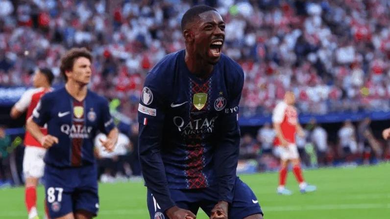 Atual melhor jogador do mundo, o francês Dembélé foi o autor do 1º gol do PSG