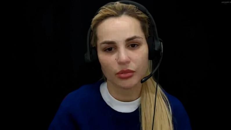 Deolane Bezerra em audiência de custódia • Reprodução