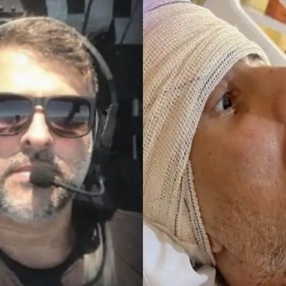 Viúva homenageia piloto da polícia morto um ano após operação no Rio