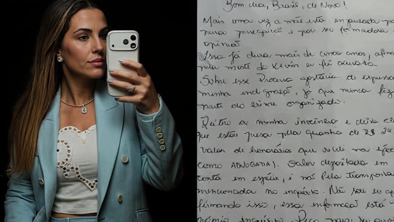 Deolane Bezerra se manifestou através de uma carta escrita na prisão