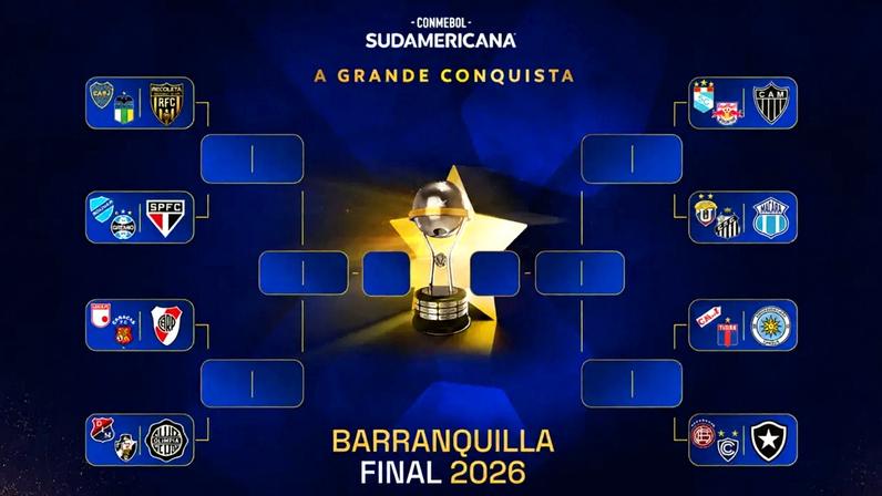Chaveamento da Copa Sul-Americana 2026 (Conmebol/Divulgação)