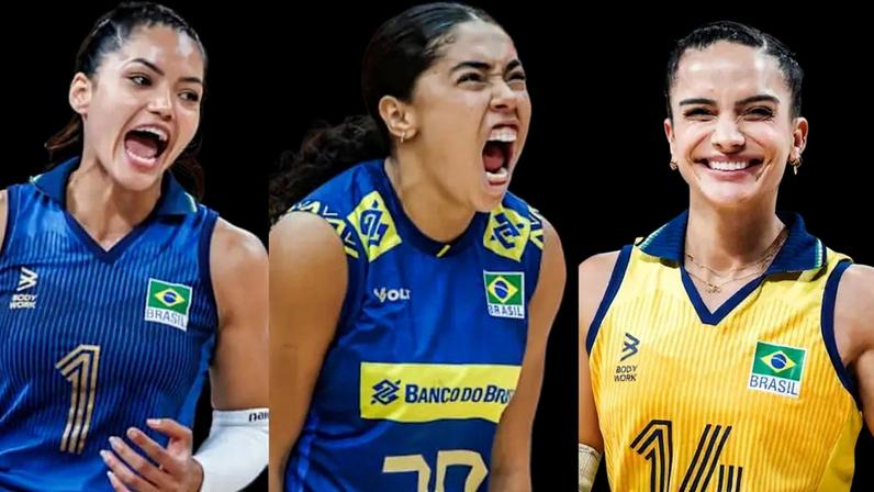Nyeme, Marcelle e Natinha são as líberos convocadas para a Seleção Brasileira Feminina de Vôlei em 2026 (Fotos: Volleyball World)