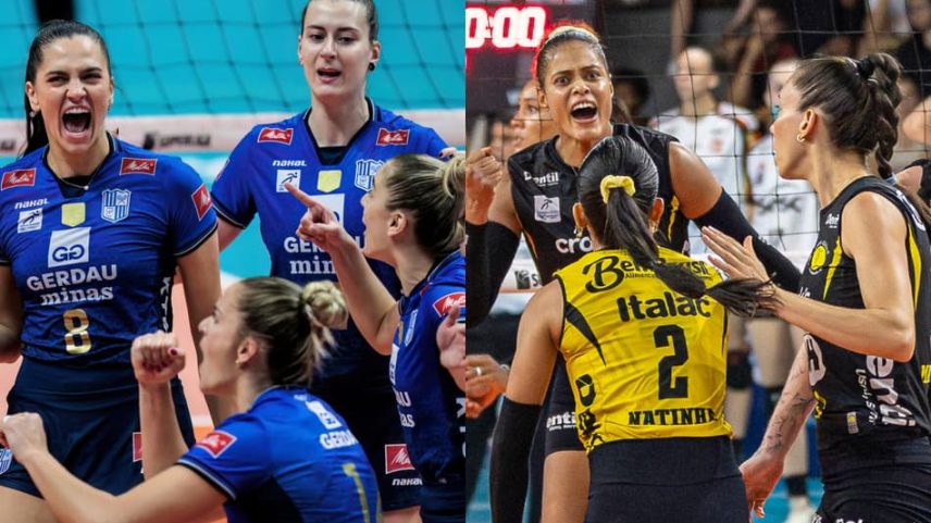Minas e Praia Clube se enfrentam pela final da Superliga Feminina 25/26 (Fotos: Hedgard Moraes/MTC e Bruno Cunha)