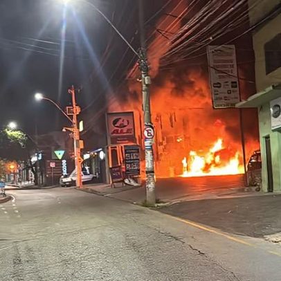 Abordagem frustrada provoca incêndio em posto de combustível em Ribeirão das Neves