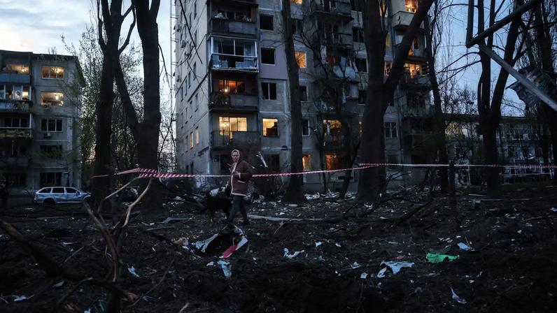 Zona residencial de Kiev, Ucrania. Foto: Evgeniy Maloletka/AP