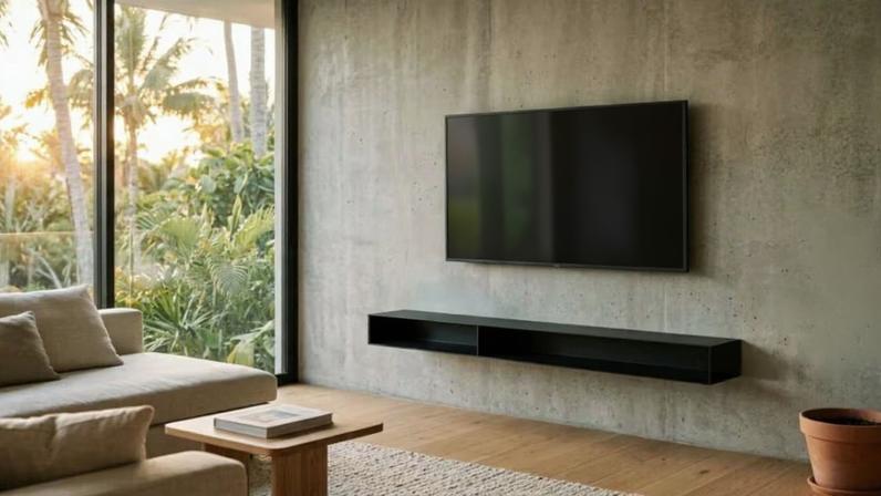 Tendência minimalista substitui painéis de madeira grandes para TV