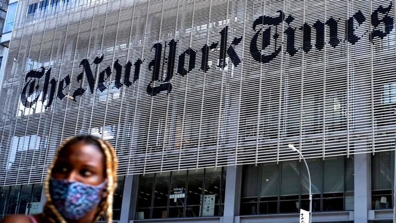 Sede do New York Times, fotografada em 2020. (Foto: EFE / EPA / JUSTIN LANE)