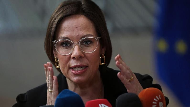 Maria Malmer Stenergard, ministra de Relações Exteriores da Suécia. (Foto: EFE/EPA/OLIVIER HOSLET)